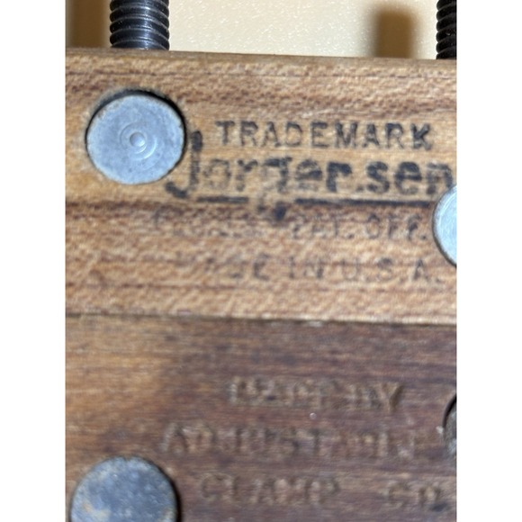 3x Jorgensen Adjustable Clamp Co Wood Hand Screw Clamps Vise Woodcraft - Picture 4 of 7